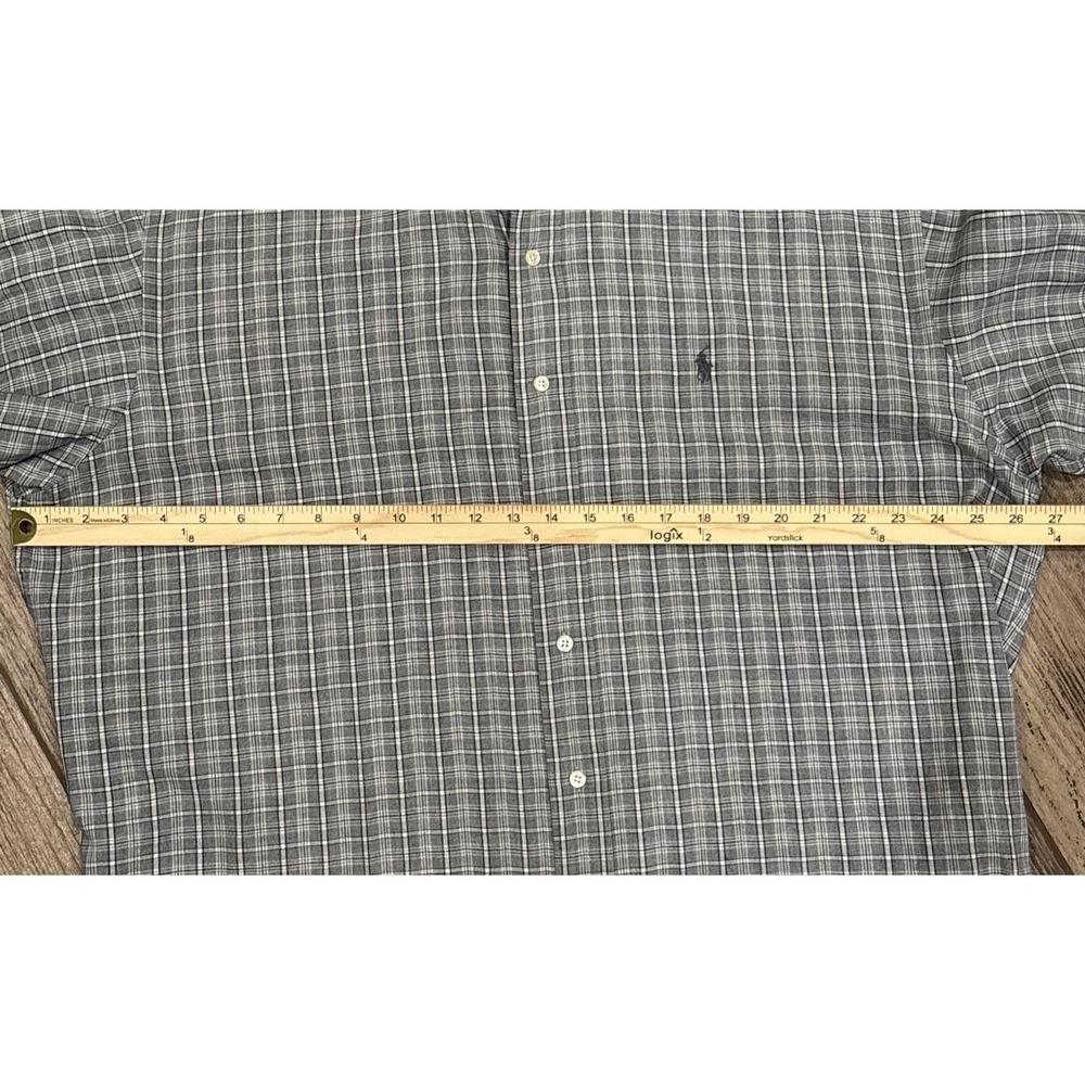 Ralph Lauren long sleeve button-down Blaire gray pony large - Picture 5 of 9